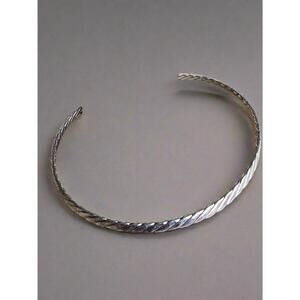 NEW CORAZON women's the canyon twist choker in silver